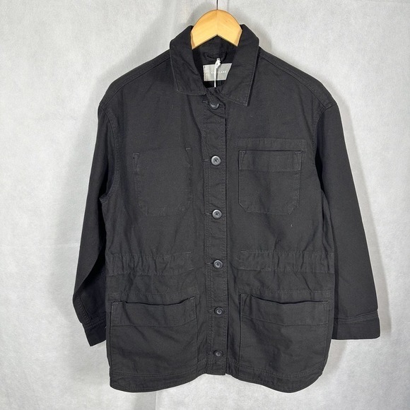 Everlane Women The Cinchable Chore Jacket Size Small Black - Picture 5 of 14